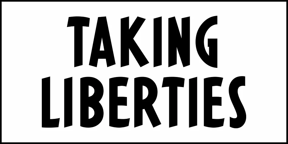 TAKING LIBERTIES JNL by Jeff Levine Fonts — Display Font — thumbnail 2