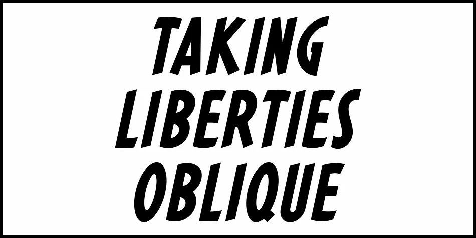 TAKING LIBERTIES JNL by Jeff Levine Fonts — Display Font — thumbnail 4