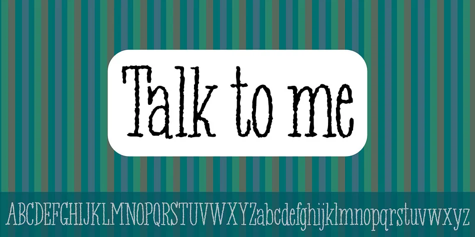 Talk to me by Pizzadude.dk — Decorative Font