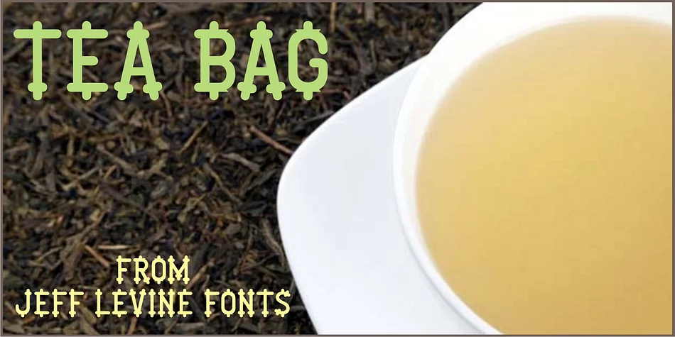 TEA BAG JNL by Jeff Levine Fonts — Display Font