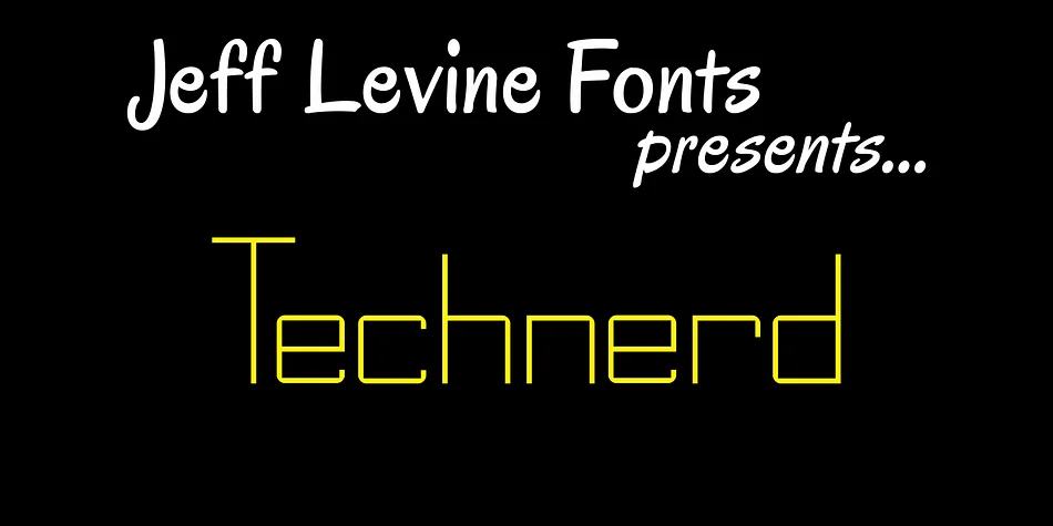 Technerd JNL by Jeff Levine Fonts — Display Font