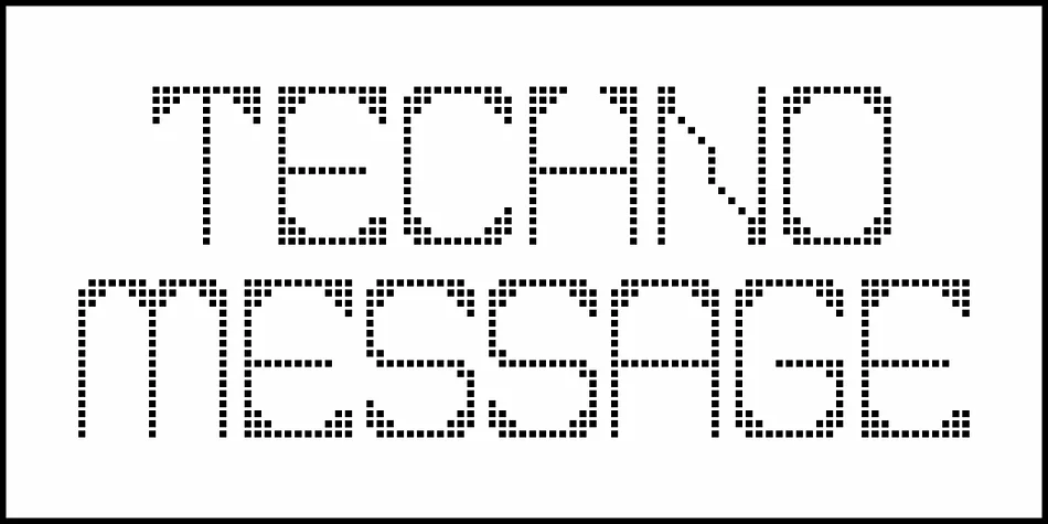 TECHNO MESSAGE JNL by Jeff Levine Fonts — Display Font — thumbnail 2