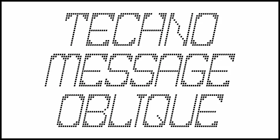 TECHNO MESSAGE JNL by Jeff Levine Fonts — Display Font — thumbnail 4