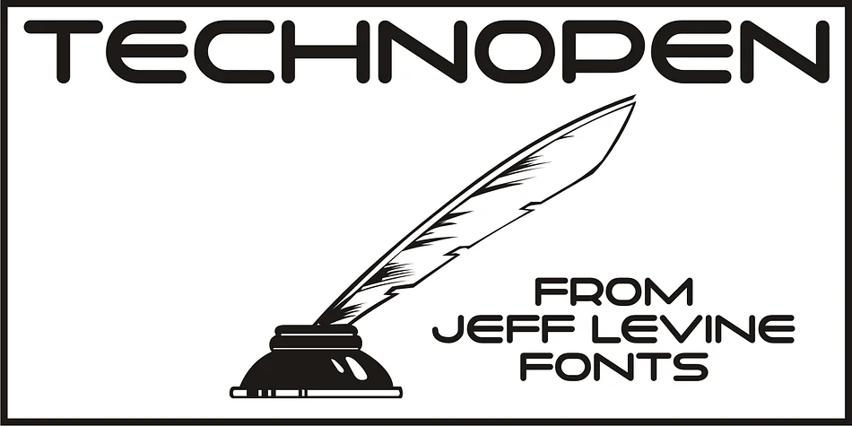 TECHNOPEN JNL by Jeff Levine Fonts — Display Font