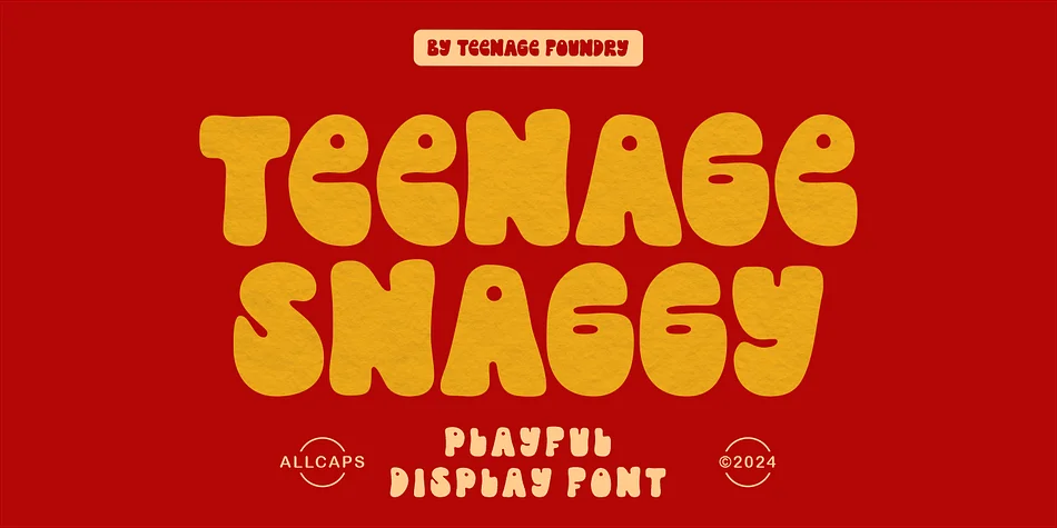 TEENAGE SNAGGY by Teenage Foundry β Display Font