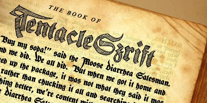 Tentacle Szrift by GRIN3 (Nowak) — Blackletter Font