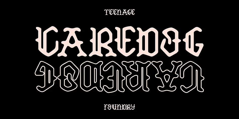 TF CAREDOG by Teenage Foundry — Blackletter Font