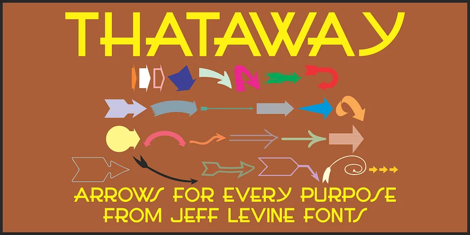 Thataway JNL by Jeff Levine Fonts — Dingbats Font