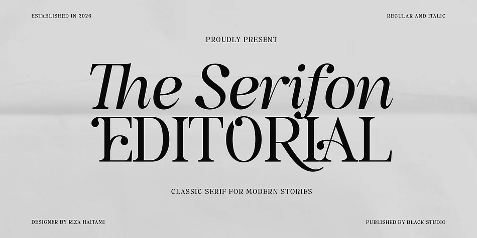 The Serifon Editorial by Black Studio β Display Font