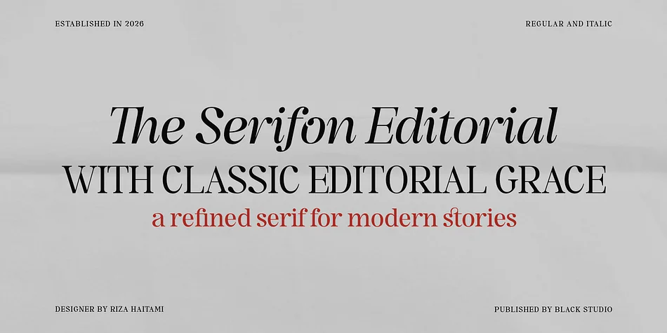 The Serifon Editorial by Black Studio — Display Font — thumbnail 2