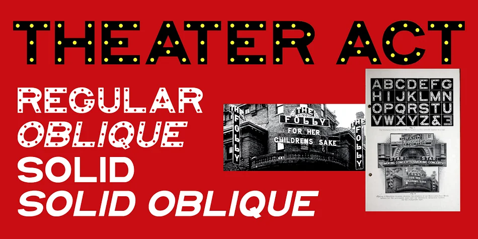 Theater Act JNL by Jeff Levine Fonts — Display Font