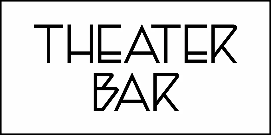 THEATER BAR JNL by Jeff Levine Fonts — Display Font — thumbnail 2