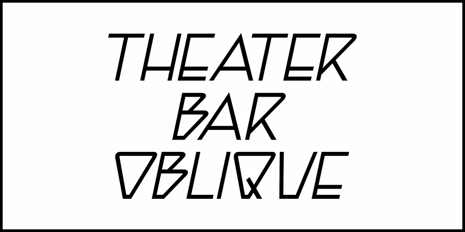 THEATER BAR JNL by Jeff Levine Fonts — Display Font — thumbnail 4
