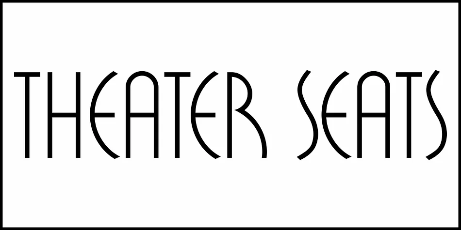 THEATER SEATS JNL by Jeff Levine Fonts — Decorative Font — thumbnail 2