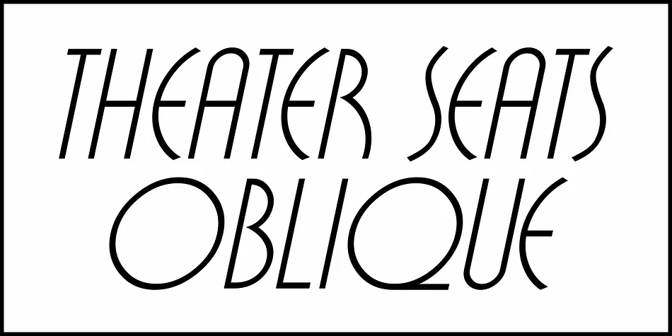 THEATER SEATS JNL by Jeff Levine Fonts — Decorative Font — thumbnail 4
