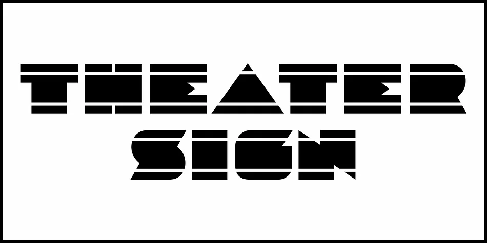 THEATER SIGN JNL by Jeff Levine Fonts — Decorative Font — thumbnail 2