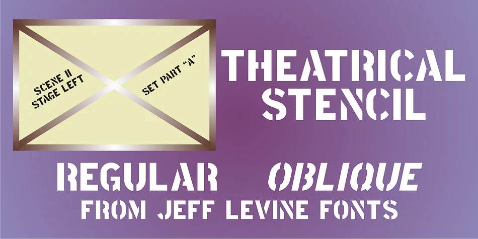THEATRICAL STENCIL JNL by Jeff Levine Fonts — Display Font