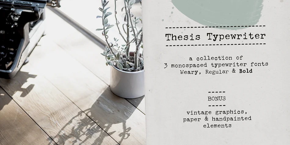 Thesis Typewriter by Ana's Fonts β Decorative Font