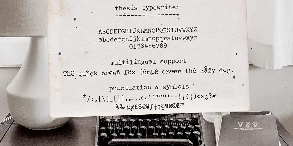 Thesis Typewriter by Ana's Fonts — Decorative Font — thumbnail 3