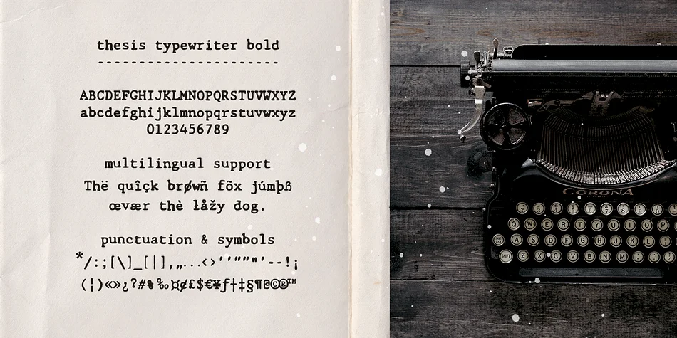 Thesis Typewriter by Ana's Fonts — Decorative Font — thumbnail 4