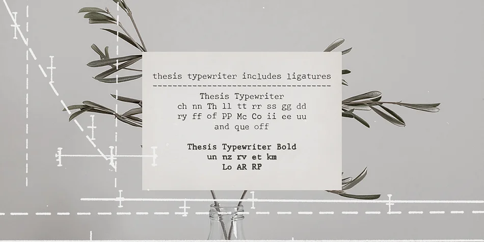 Thesis Typewriter by Ana's Fonts — Decorative Font — thumbnail 8
