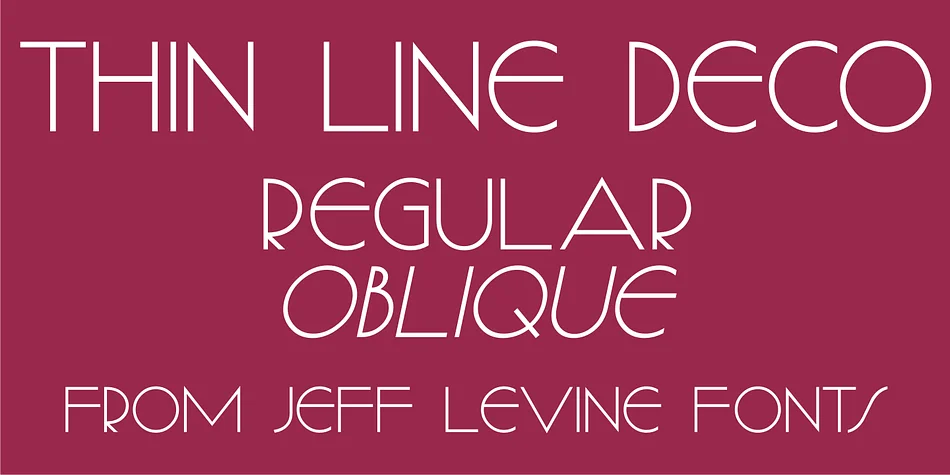 THIN LINE DECO JNL by Jeff Levine Fonts — Decorative Font
