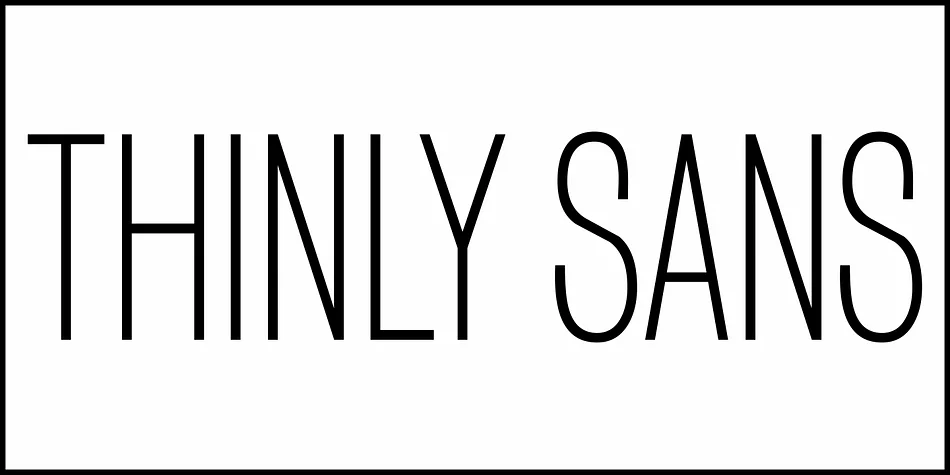 THINLY SANS JNL by Jeff Levine Fonts — Display Font — thumbnail 2