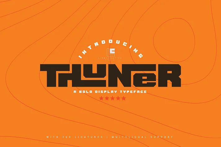 Thuner by Linecreative — Display Font