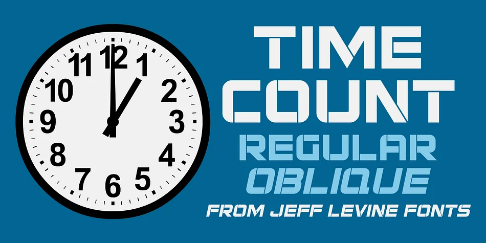 TIME COUNT JNL by Jeff Levine Fonts — Display Font