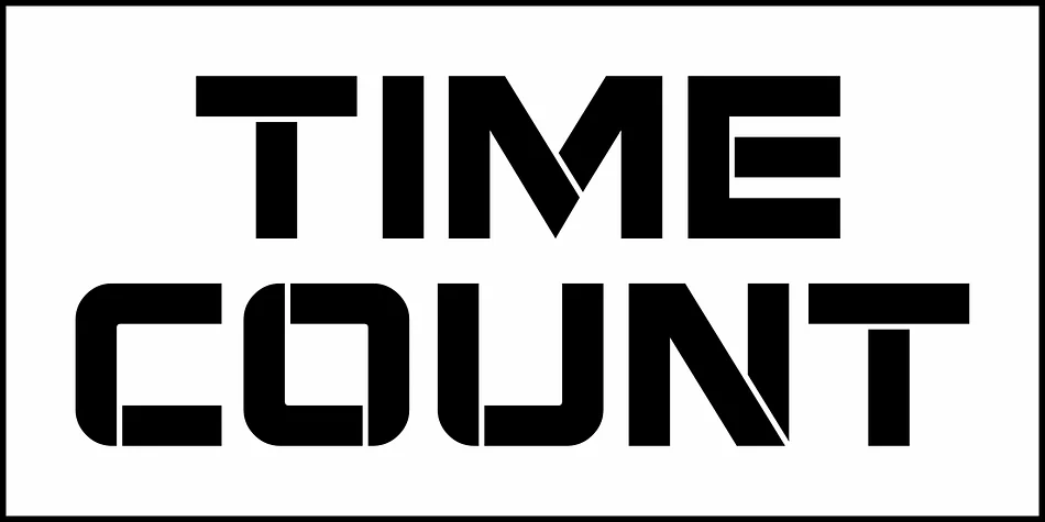 TIME COUNT JNL by Jeff Levine Fonts — Display Font — thumbnail 2
