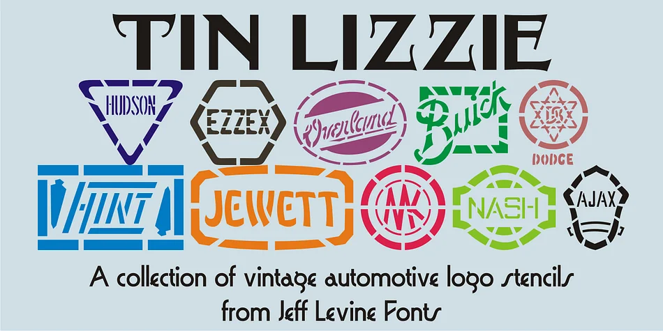 Tin Lizzie JNL by Jeff Levine Fonts — Dingbats Font