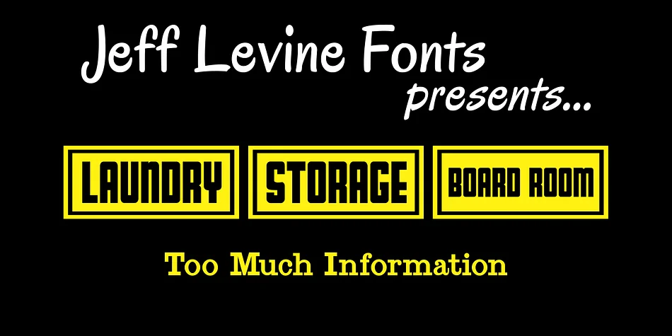 Too Much Information JNL by Jeff Levine Fonts — Dingbats Font