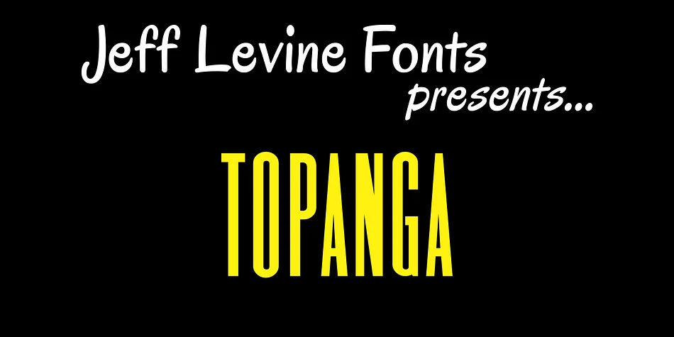 TOPANGA JNL by Jeff Levine Fonts — Display Font