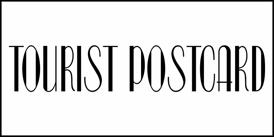 TOURIST POSTCARD JNL by Jeff Levine Fonts — Decorative Font — thumbnail 2