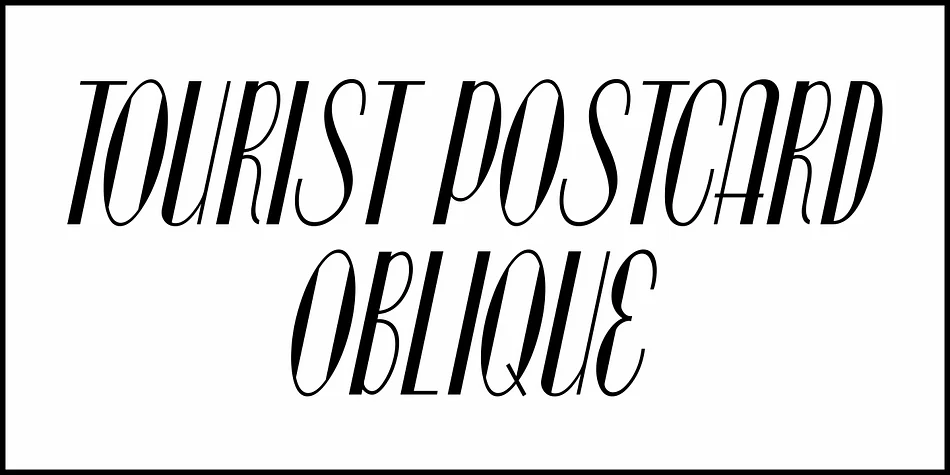TOURIST POSTCARD JNL by Jeff Levine Fonts — Decorative Font — thumbnail 4