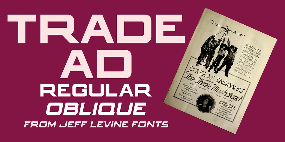 Trade Ad JNL by Jeff Levine Fonts — Display Font