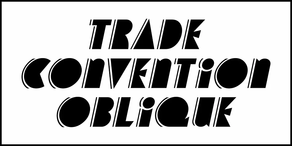 TRADE CONVENTION JNL by Jeff Levine Fonts — Decorative Font — thumbnail 4