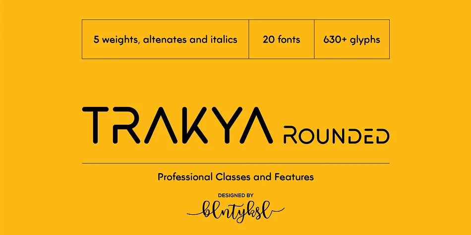 Trakya Rounded by Bülent Yüksel — Display Font