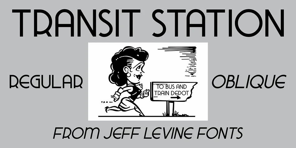 TRANSIT STATION JNL by Jeff Levine Fonts — Decorative Font