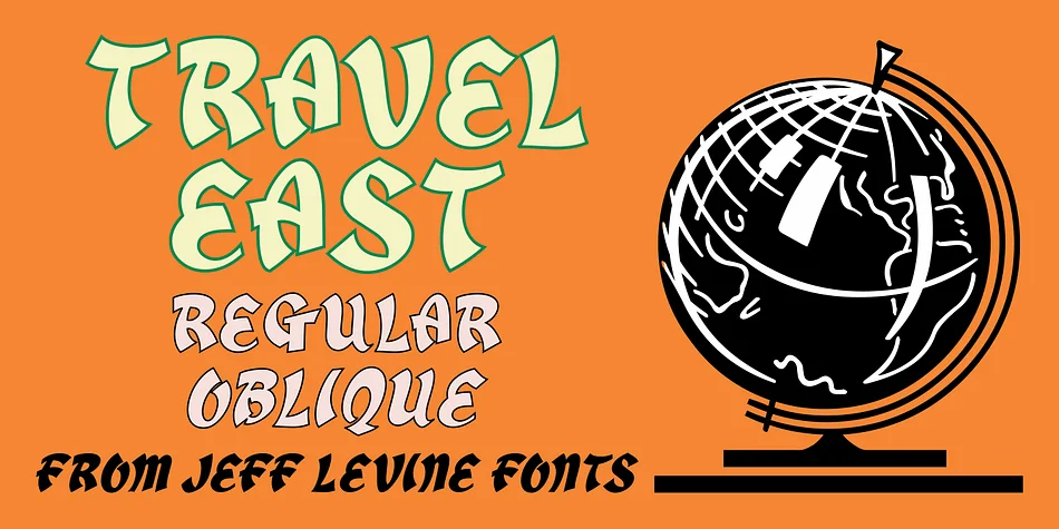 TRAVEL EAST JNL by Jeff Levine Fonts — Display Font