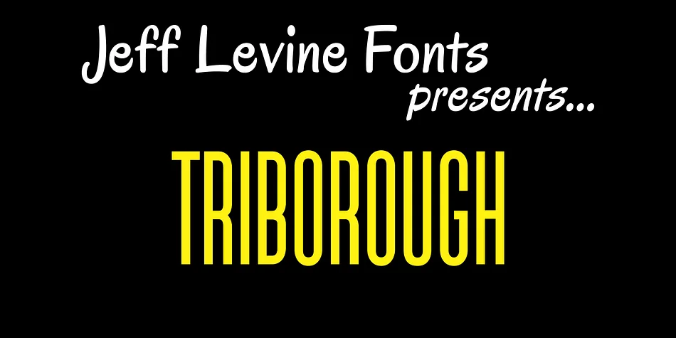 TRIBOROUGH JNL by Jeff Levine Fonts — Display Font