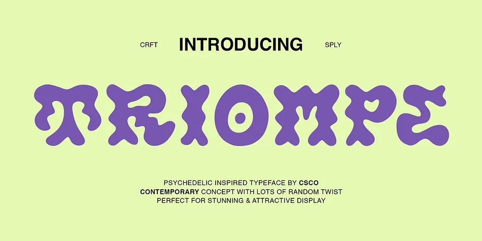 Triompe by Craft Supply Co. — Display Font