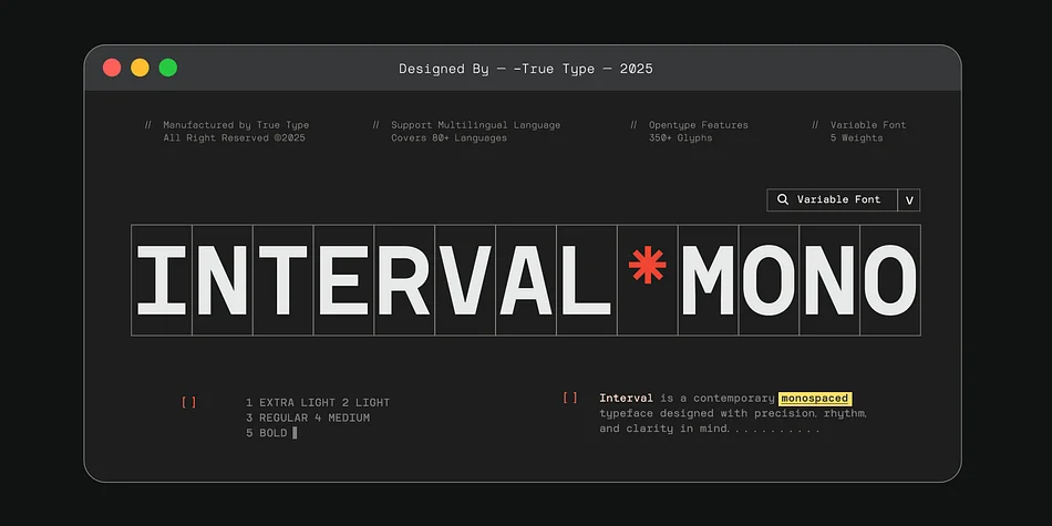 TRT Interval by TrueTypeLab — Decorative Font