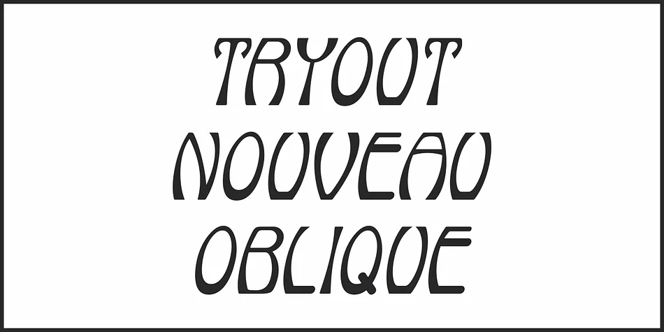 TRYOUT NOUVEAU JNL by Jeff Levine Fonts — Decorative Font — thumbnail 4