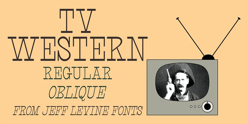 TV WESTERN JNL by Jeff Levine Fonts — Decorative Font