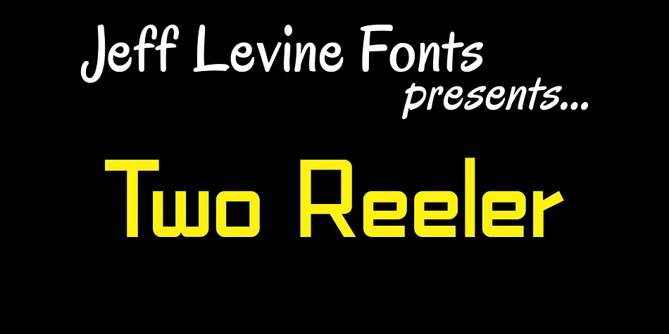 TwoReeler JNL by Jeff Levine Fonts — Display Font