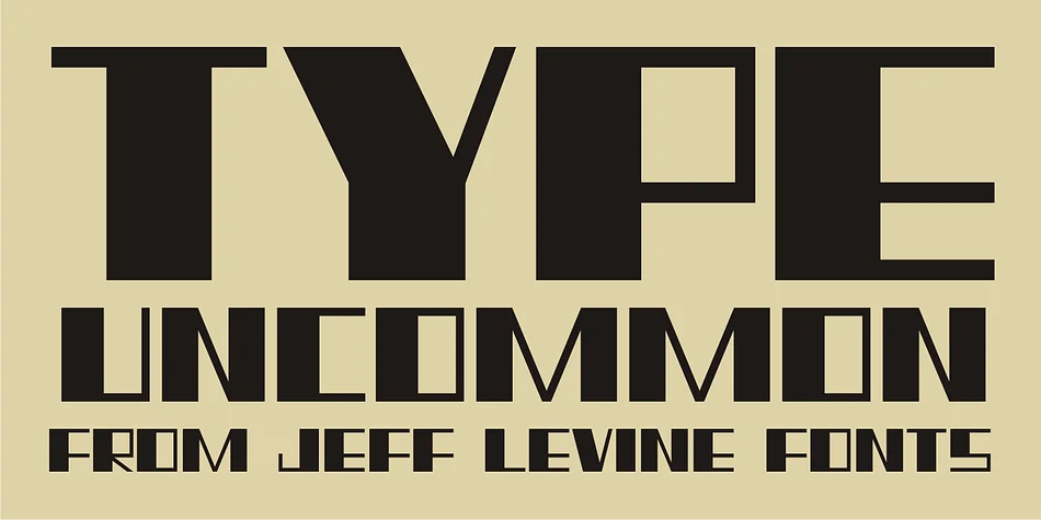 TYPE UNCOMMON JNL by Jeff Levine Fonts — Display Font