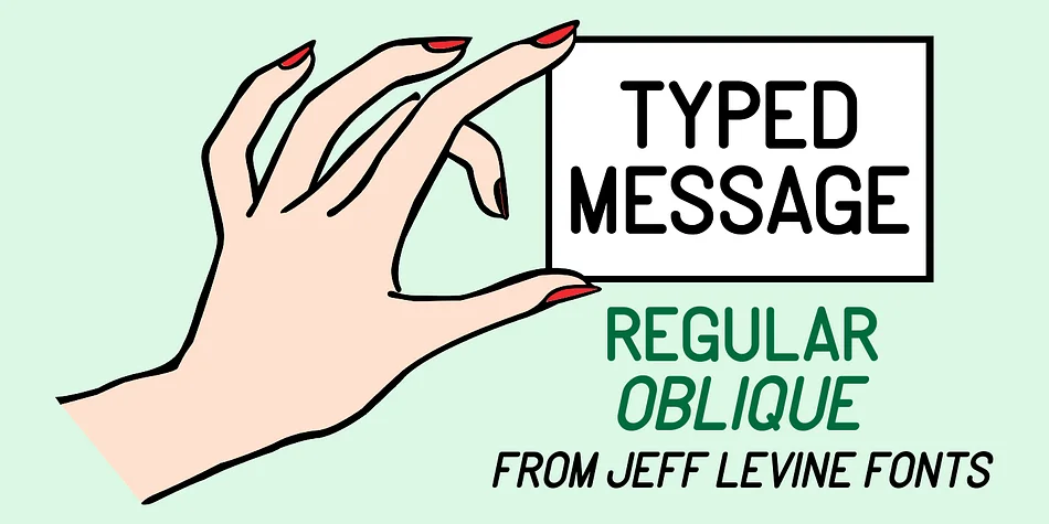 TYPED MESSAGE JNL by Jeff Levine Fonts — Decorative Font