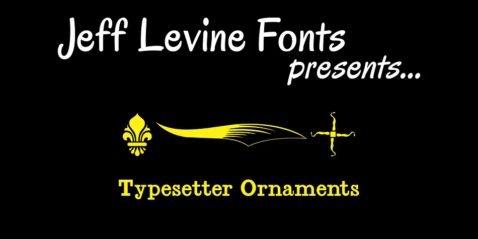 Typesetter Ornaments JNL by Jeff Levine Fonts — Dingbats Font