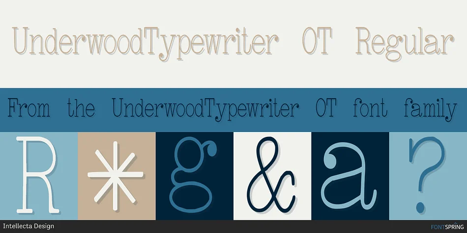 UnderwoodTypewriter OT by Intellecta Design — Decorative Font